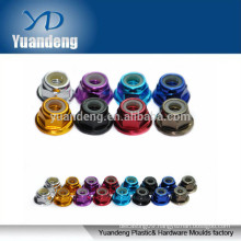 M5 aluminum colored flange lock nut